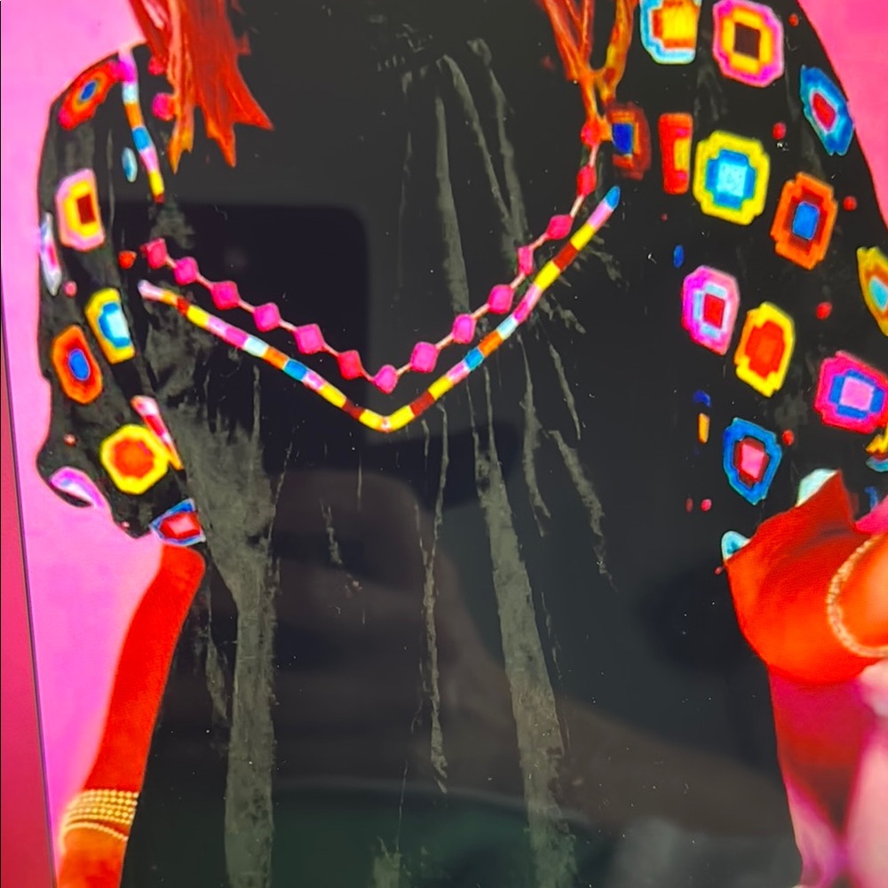 Colorful Geometric Patterned Women's Top - Picture 2 of 3